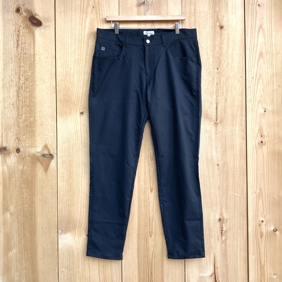 Peter Millar Mens eb66 Performance Five-Pocket Black Pants Sz 34 - Picture 3 of 7